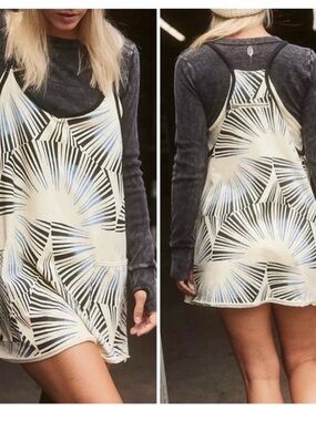Free People Hot Shot Mini Dress in Sunset Geo